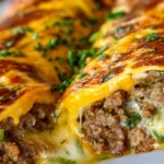 Garlic Butter Beef Cheeseburger Roll-Ups with Melty Cheese 4 Garlic Butter Beef Cheeseburger Roll-Ups with Melty Cheese