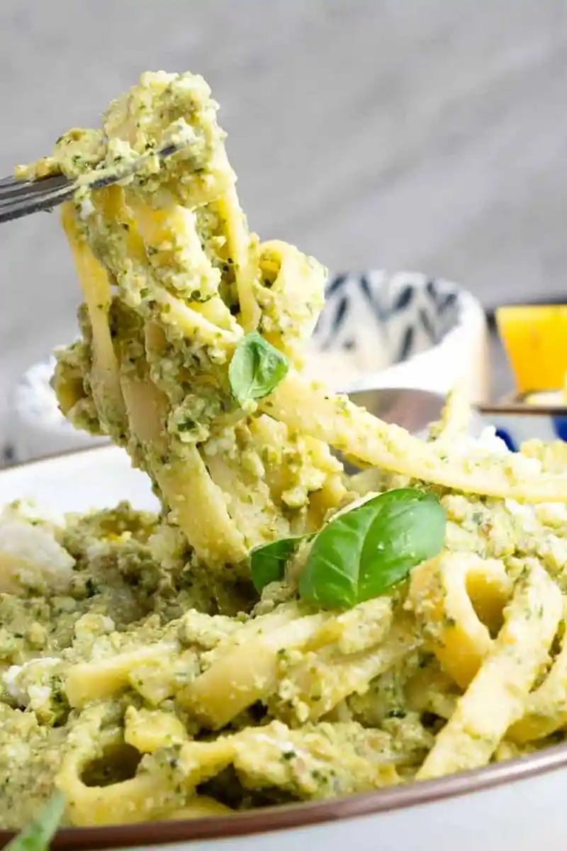 Creamy Gluten-Free Ricotta Pesto Pasta 3 Recipe image