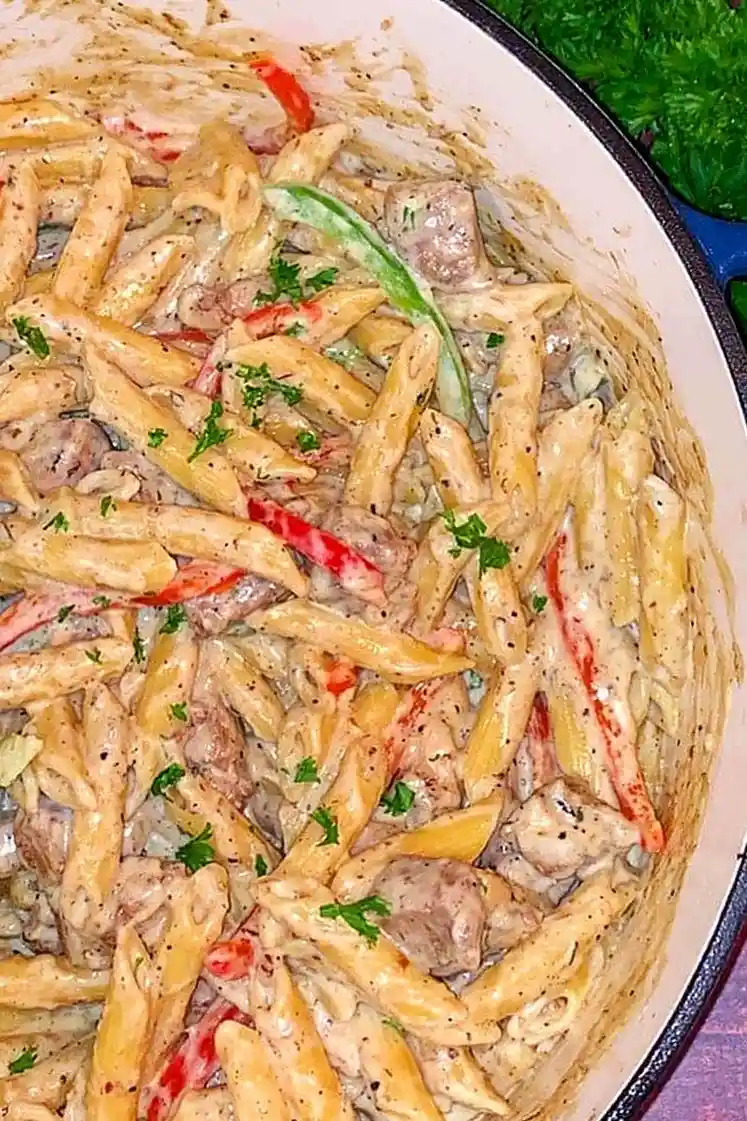 Creamy Jamaican Rasta Pasta 3 Recipe image