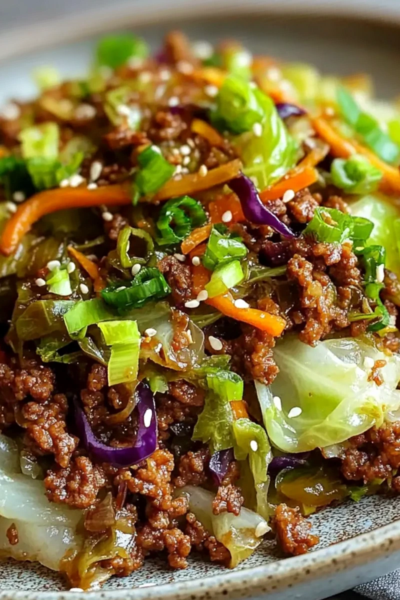 Low-Carb Mongolian Ground Beef and Cabbage 3 Recipe image