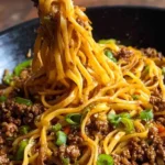 Savory Mongolian Ground Beef Noodles 4 Savory Mongolian Ground Beef Noodles