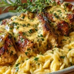 Crockpot Mustard Herb Chicken and Creamy Orzo 4 Crockpot Mustard Herb Chicken and Creamy Orzo