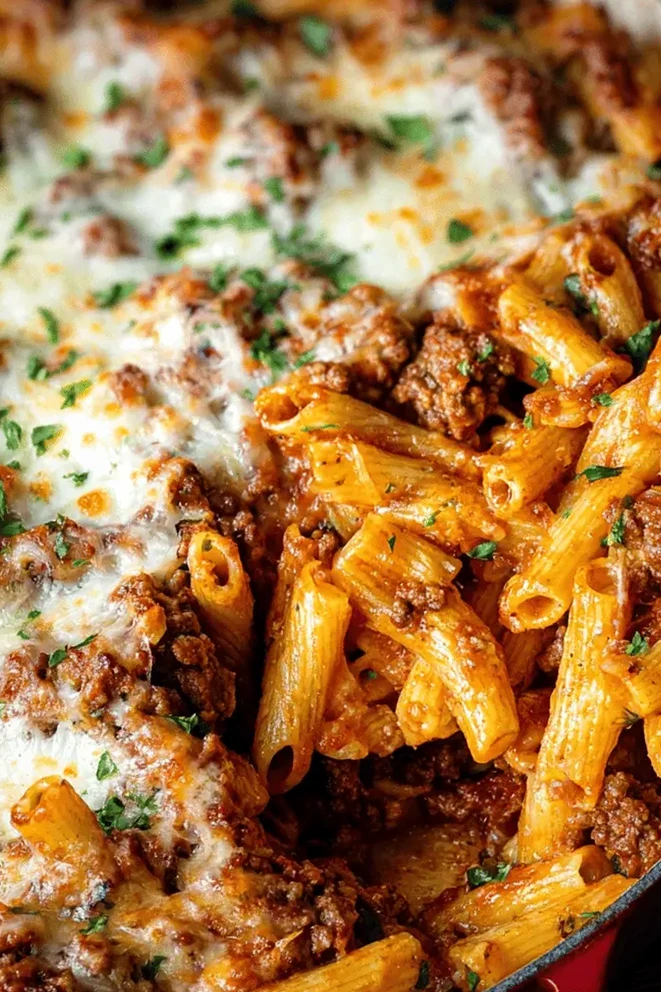 Hearty Baked Ziti with Ground Beef 3 Hearty Baked Ziti with Ground Beef