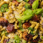 Pesto Pasta with Turkey Meatballs 4 Pesto Pasta with Turkey Meatballs
