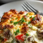 Philly Cheesesteak Casserole 4 Baked Philly Cheesesteak Casserole