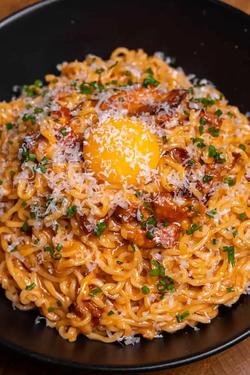 Creamy Gochujang Ramen Carbonara 3 Recipe image