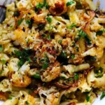 Roasted Cauliflower Pasta with Crispy Onions and Breadcrumbs 4 Roasted Cauliflower Pasta with Crispy Onions and Breadcrumbs