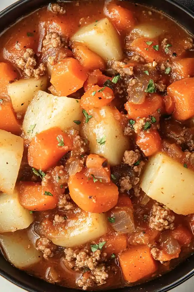 Hearty Slow Cooker Ground Beef Stew 3 Hearty Slow Cooker Ground Beef Stew