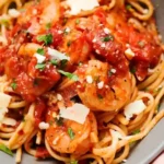 Spicy Shrimp Pasta with Tomatoes and Garlic 4 Spicy Shrimp Pasta with Tomatoes and Garlic