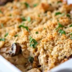 Cheesy Stuffed Mushroom Casserole 4 Cheesy Stuffed Mushroom Casserole