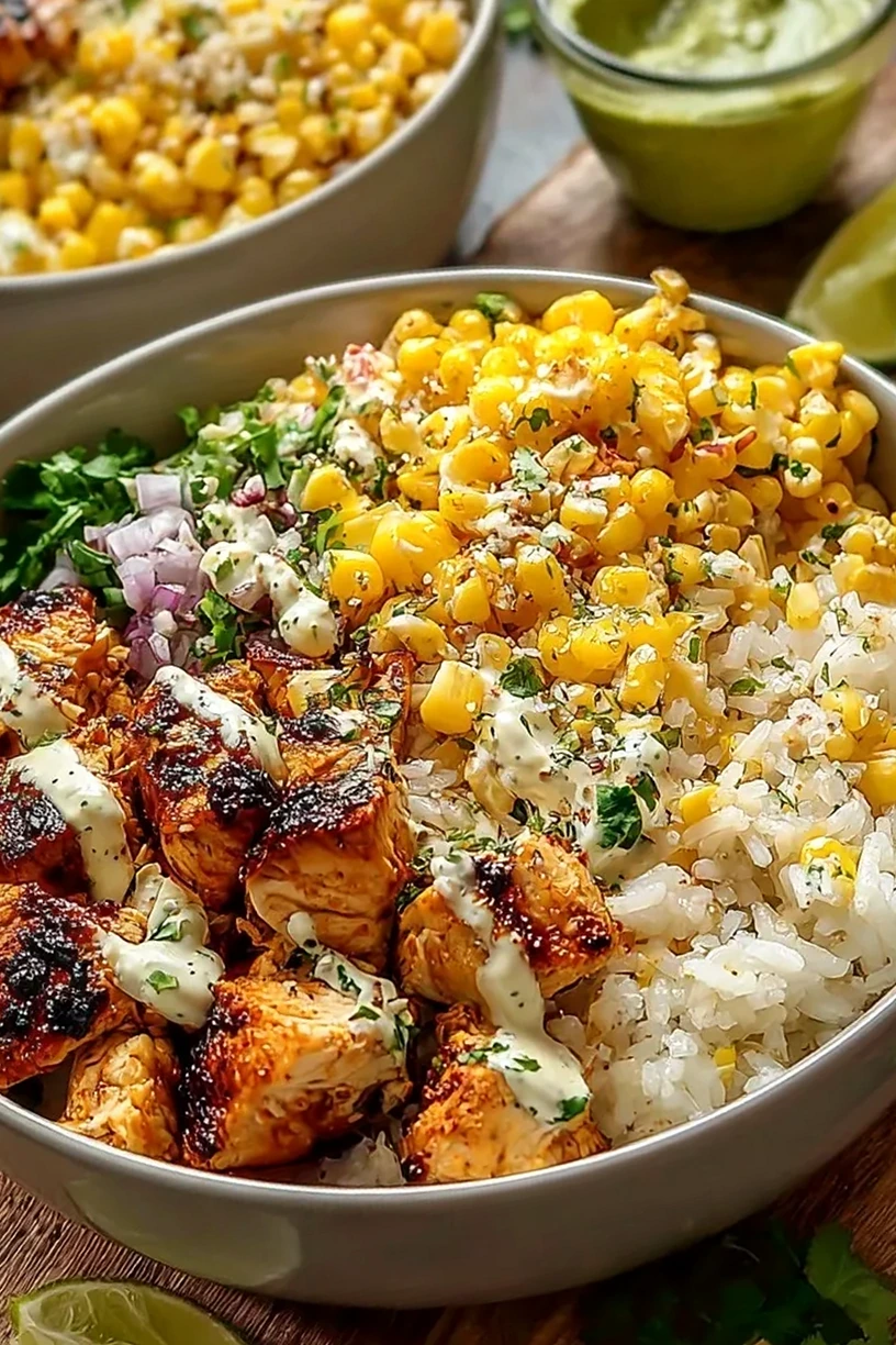 Street Corn Chicken Rice Bowls 3 Street Corn Chicken Rice Bowls