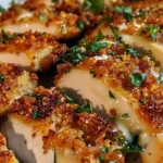 Savory Garlic Parmesan Crusted Chicken 4 Savory Garlic Parmesan Crusted Chicken