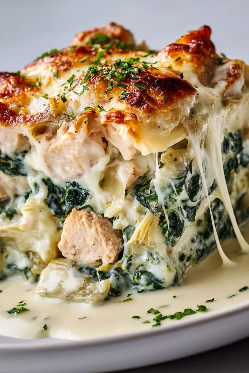 High Protein Spinach And Artichoke Chicken Casserole 3 High Protein Spinach And Artichoke Chicken Casserole